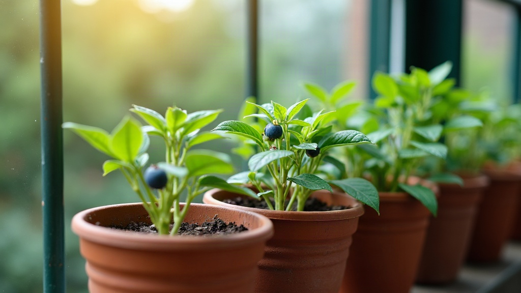 Growing Dwarf Blueberries in Acidic Pots on a Shaded Balcony