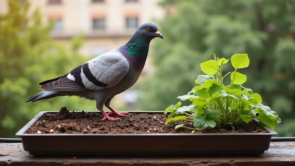 Cómo evitar que las palomas desentierren semilleros en el balcón
