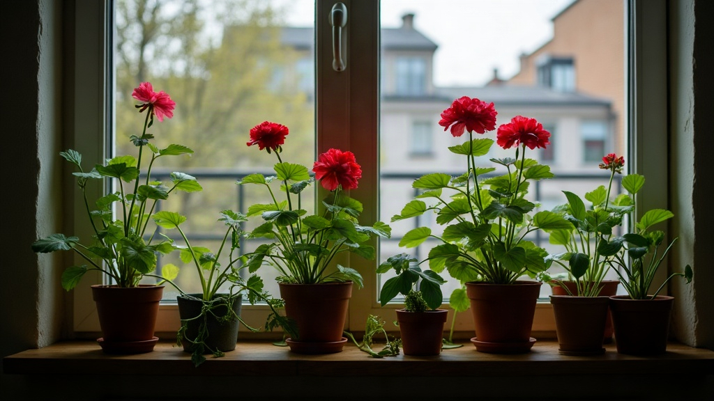Saving Overwintered Geranium Cuttings in a Low-Light Apartment
