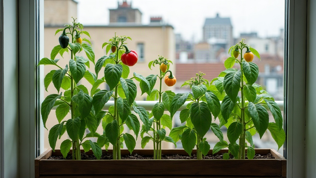 Vertical Wind Barriers from IKEA Frost Screens for Balcony Peppers